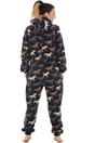 Navy Camille Lingerie Navy Supersoft Multicoloured Horse Print Onesie, Image 5 of 5