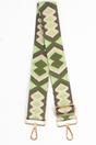 Green Sarta Green Metallic Aztec Woven Bag Strap, Image 1 of 4
