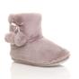 Mocha AJVANI Mocha Faux Fur Lined Slip On Memory Foam Mules Slippers, Image 1 of 6