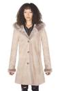 Taupe Womens Suede Merino Sheepskin Parka Coat, Image 1 of 5