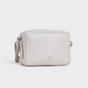 Light Grey Assots London Light Grey 'AVON' Soft Nappa Full Grain Real Leather Crossbody Bag, Image 2 of 5