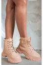 Beige 3694 Beige Clarissa Chunky Lace Up Platform Ankle Boots, Image 1 of 8