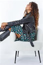 Black Faux Leather Biker Jacket, Image 5 of 5