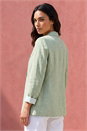 Green Textured Light Weight Blazer, Image 3 of 5