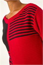 Red Stripe Colour Block Jumper, Image 5 of 5