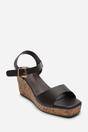 Dark Brown Where's That From Dark Brown Giselle Cork Platform Wedge, Image 3 of 5