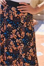 Multi  Ditsy Floral Print Pleated Stretch Skirt, Image 4 of 4