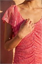 Coral Petite Lace Tiered Dress, Image 4 of 4