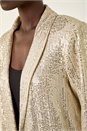 Champagne Relaxed Sequin Blazer, Image 2 of 6