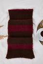 Multi Colour Block Stripe Brushed Knit Soft Winter Scarf, Image 3 of 3