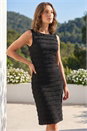 Black Petite Ruffle Sleeveless Dress, Image 1 of 4