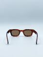 Brown Chunky Square Frame Sunglasses in Tortoiseshell, Image 4 of 4