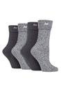 Black 4 Pack Super Soft Walking Boot Hiking Socks, Image 1 of 3