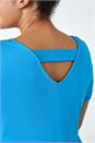 Turquoise Curve Plain Bar Back Stretch Top, Image 5 of 5