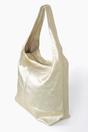 Gold Metallic Italian Leather Shoulder Bag, Image 2 of 3