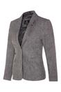 Grey Infinity Leather Grey Tweed 1920s Herringbone Grey Blazer, Image 3 of 6