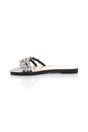 Black Flat Diamante Sandals Flip Flops Sliders, Image 3 of 4