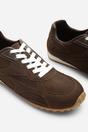 Brown Where's That From Brown Marleigh Suede Retro Runner Trainer, Image 5 of 6