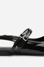 Black Alena Double Strap Backless Mary Jane Flats, Image 6 of 7