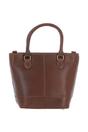 Brown Small Real Leather Bucket Bag, Image 3 of 4