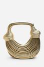 Gold Blossom Curved Metallic Shoulder Bag, Image 1 of 5