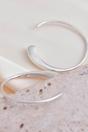 Silver Sterling Silver Half Hoop Earrings, Image 4 of 4