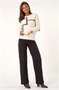 Ivory  Crew Neck Blanket Cable Knit Jumper, Image 2 of 5