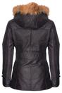 Brown Lamb Leather Parka Fur Hood Jacket, Image 5 of 6