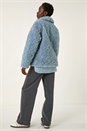 Light Blue  Teddy Borg Jacket, Image 4 of 6