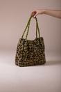 Green Leopard Faux Fur Tote, Image 4 of 4