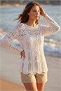 White Petite Open Knit Jumper, Image 1 of 4