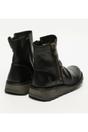 Black Womens Leather Heel Ankle Boots - Mon944, Image 4 of 8
