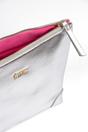 Silver Etre Silver Metallic Faux Leather Medium Wash Bag, Image 2 of 2