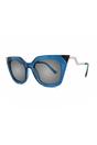 Blue Ruby Rocks Metal Tip And Angled Temple 'Mykonos' Sunglasses In Blue, Image 1 of 4