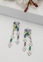 Multi Multi-colored Floral Dangle Earrings, Image 2 of 5
