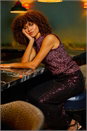 Pink High Neck Fluffy Tinsel Knit Top, Image 6 of 6