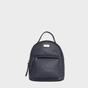 Navy 'BETTY' Zip Top Mini Pebble Grain Leather Backpack, Image 1 of 6