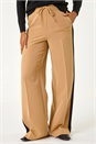 Tan Side Stripe Wide Leg Trouser, Image 5 of 7