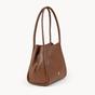 Tan 'DEBBIE' Pebble Grain Real Leather Shoulder Bag, Image 2 of 5