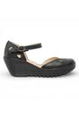 Black Womens Contemporary Wedge Sandals -Yuna, Image 1 of 4