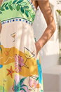 Ivory  Beach Print Strappy Midi Dress, Image 4 of 4
