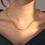 Gold 18ct Gold Vermeil Cuban Chain Necklace, Image 3 of 4