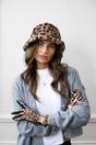 Multi Leopard Print Gloves with Black Buttons, Image 2 of 3