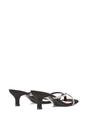 Black XY LONDON Black 'Megan' Toe Post Heeled Mules With Crystal Details, Image 4 of 6