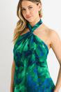 Green Floral Multiway Beach Sarong, Image 3 of 4