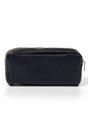 Navy Blue Italian Leather Cosmetic Bag, Image 3 of 3