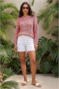 Pink Textured Space Dye Knit Jumper, Image 2 of 4