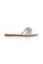 Rose Gold Flat Diamante Sandals Flip Flops Sliders, Image 2 of 4