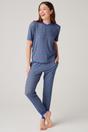 Blue "Boom Bloom!" Bamboo Pyjama Set, Image 1 of 6