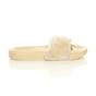 Beige Faux Fur Flip Flop Sandals Slides, Image 2 of 7